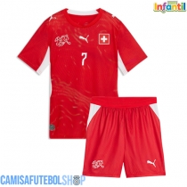 Camisa de time de futebol Suíça Breel Embolo #7 Replicas 1º Equipamento Infantil Mundo 2026 Manga Curta (+ Calças curtas)